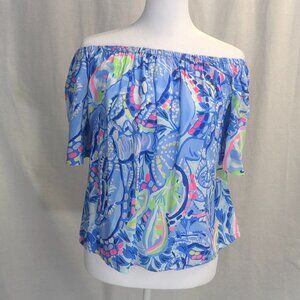 Lilly Pulitzer Size XS Off-Shoulder Boho Top
